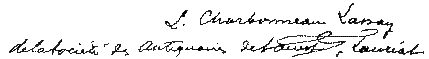 signature originale de L. Charbonneau Lassay