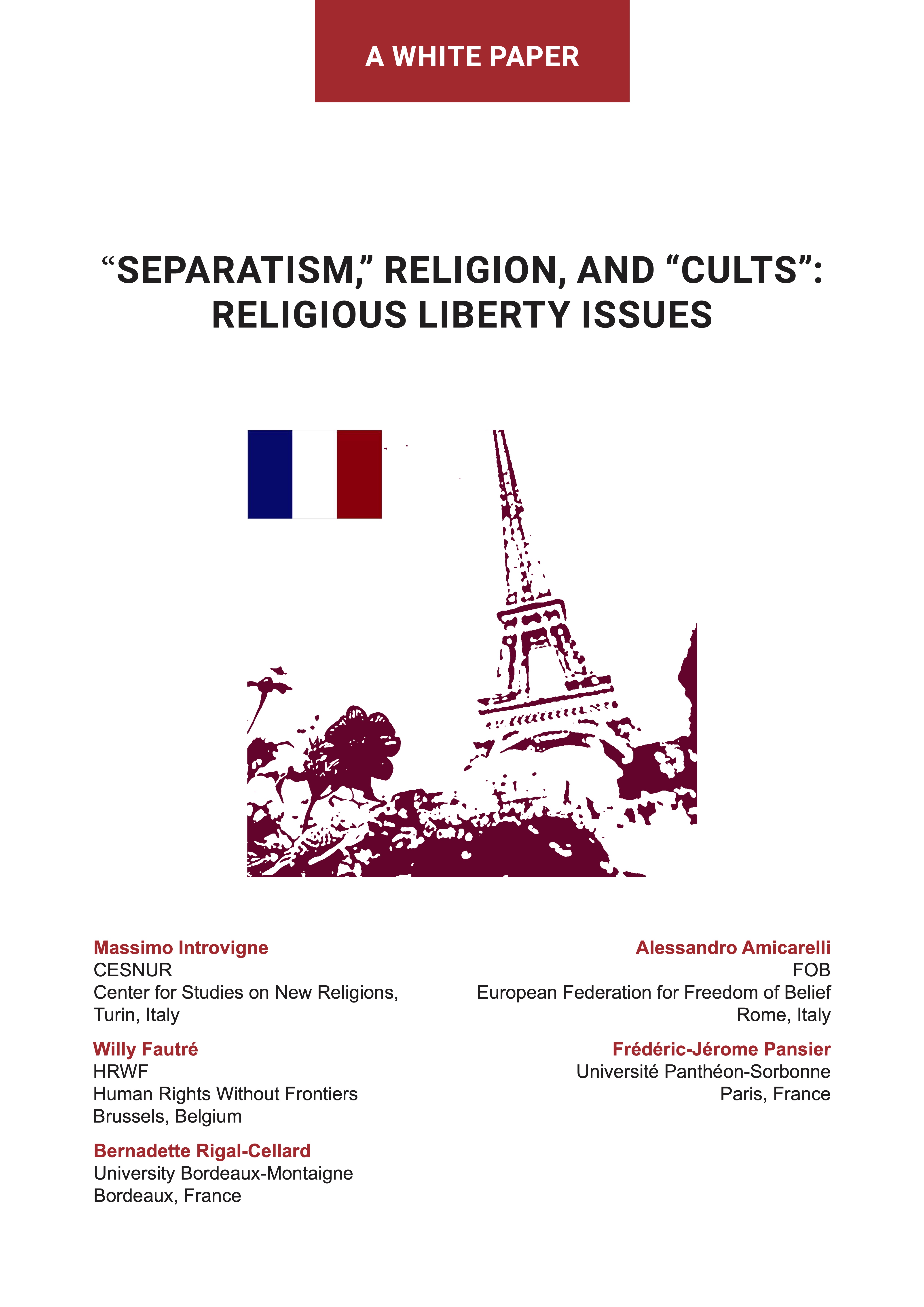 Separatism, Religion, and Cults: Religious Liberty Issues - book cover