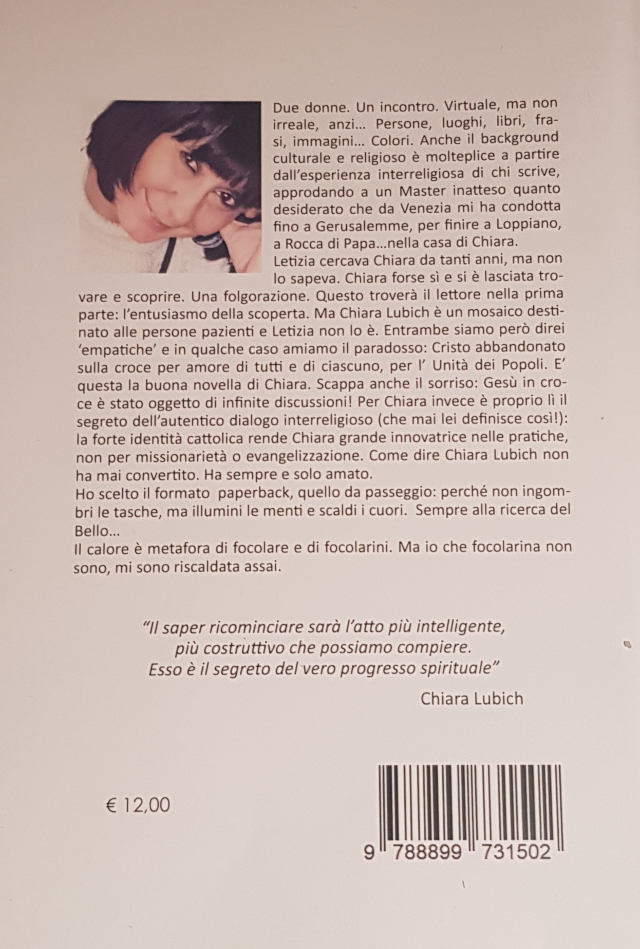  retro copertina libro Estetica e lifestyle: Chiara Lubich nel dialogo interreligioso 