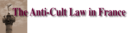 Anti-Cult Law in France